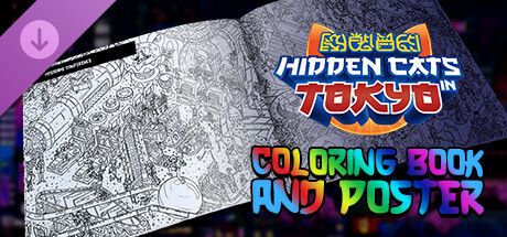 Hidden Cats in Tokyo - Printable PDF Coloring Book and Poster Icon
